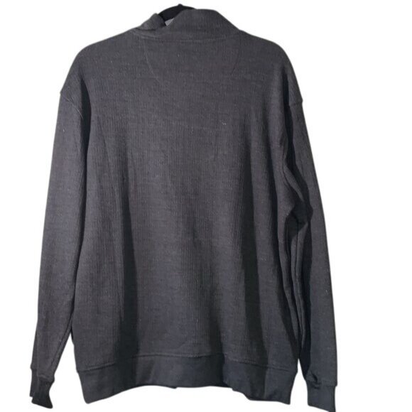 Smiths Workwear Mens Gray 1/4 Zip Pullover Sweatshirt XL Cotton Blend - Picture 10 of 12